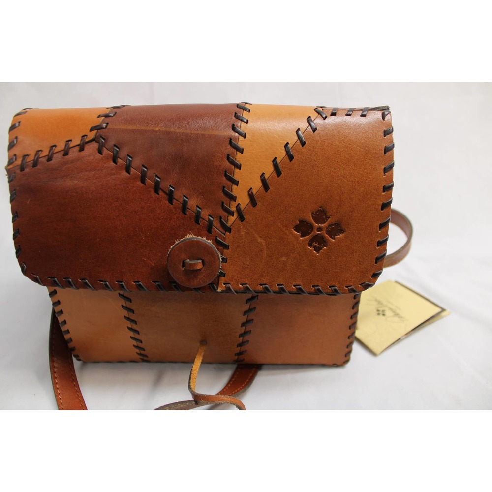 Patricia Nash Women's Leather Patchwork Collection 'Dante' Tan Crossbody Purse